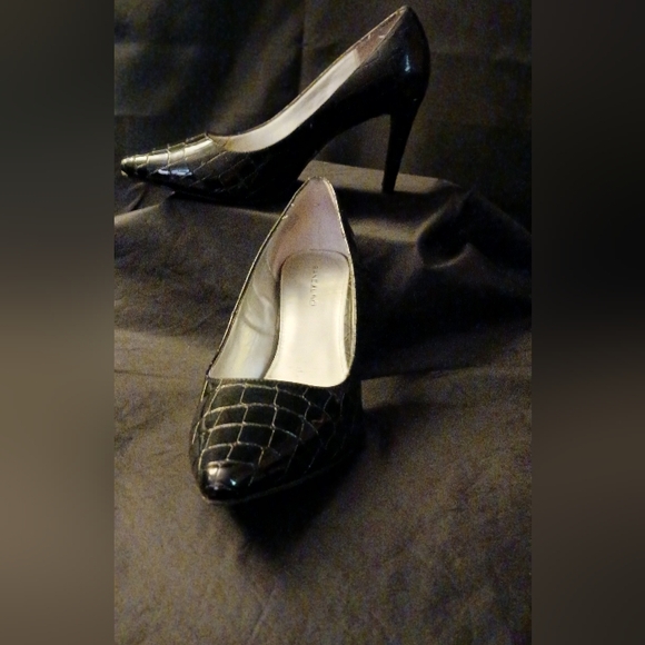 Bandolino patent leather croc print sz 8.5W - Picture 2 of 11